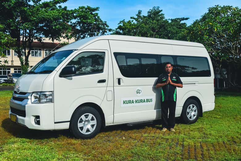 Tudo pronto para o transporte entre Ubud e Kuta